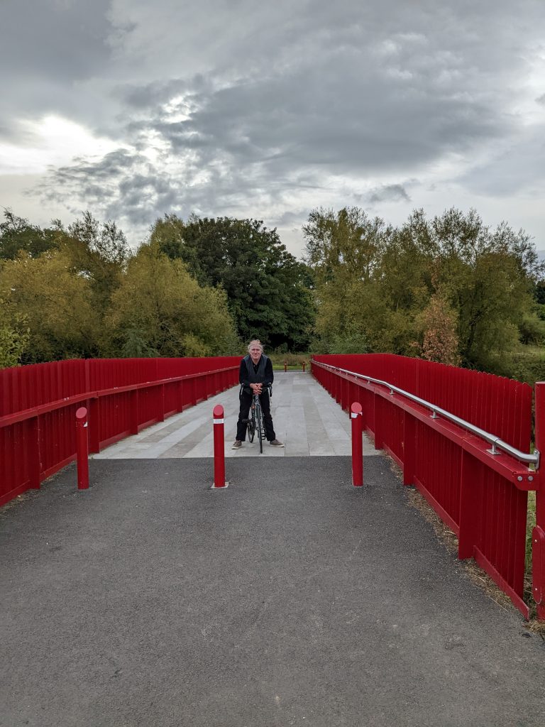 Damien on one of the new Greenway Bridges